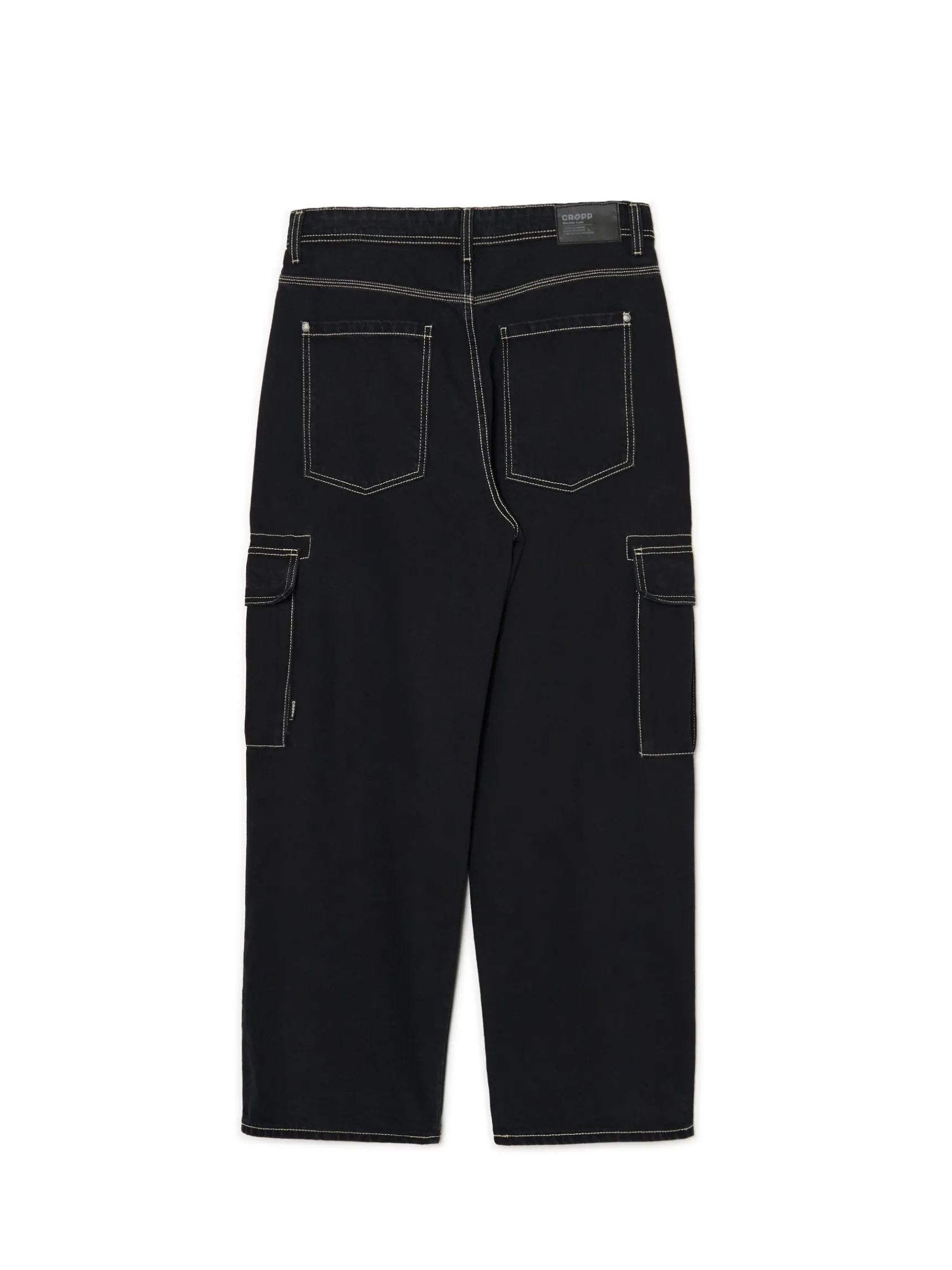 Sale Cropp Czarne jeansy super baggy czarny