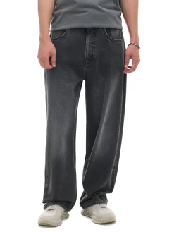 Discount Cropp Czarne jeansy super baggy czarny