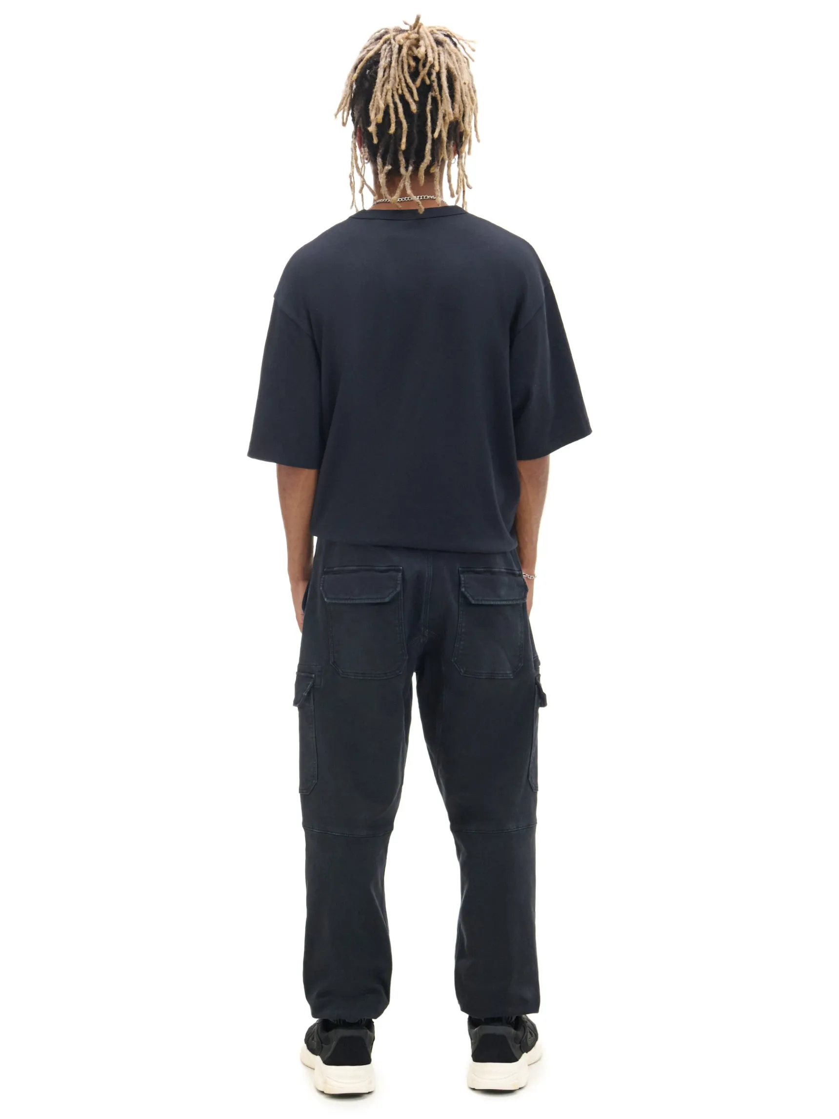 Best Cropp Czarne joggery cargo czarny