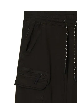 Best Cropp Czarne joggery cargo czarny