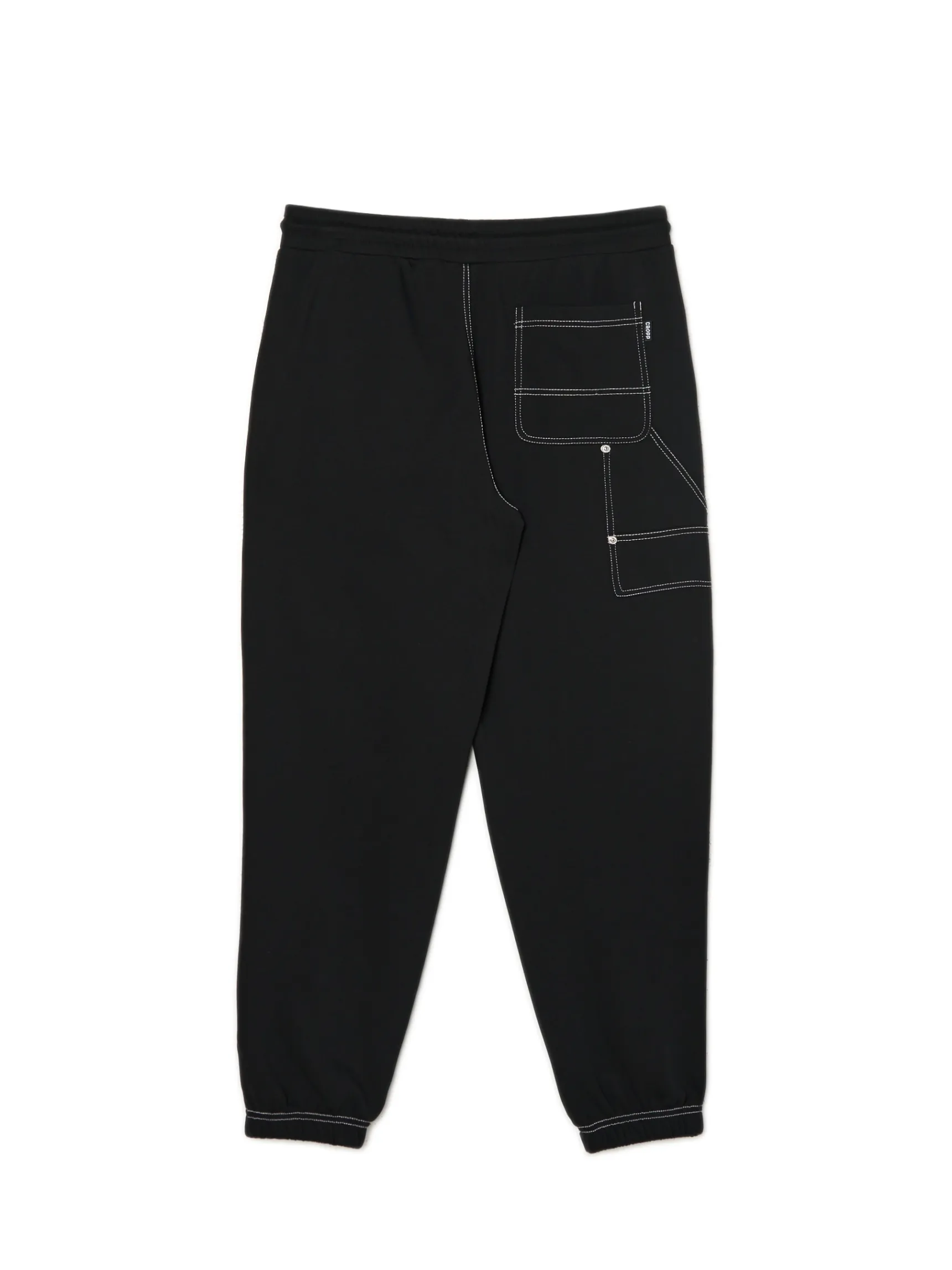 New Cropp Czarne joggery z białym przeszyciem czarny