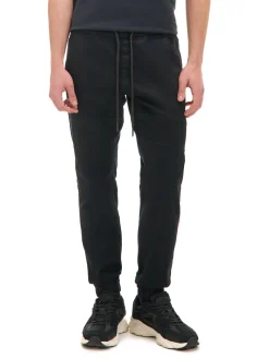 Hot Cropp Czarne joggery z kieszeniami cargo czarny