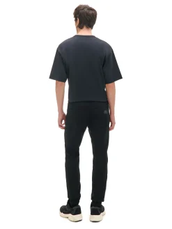 Hot Cropp Czarne joggery z kieszeniami cargo czarny