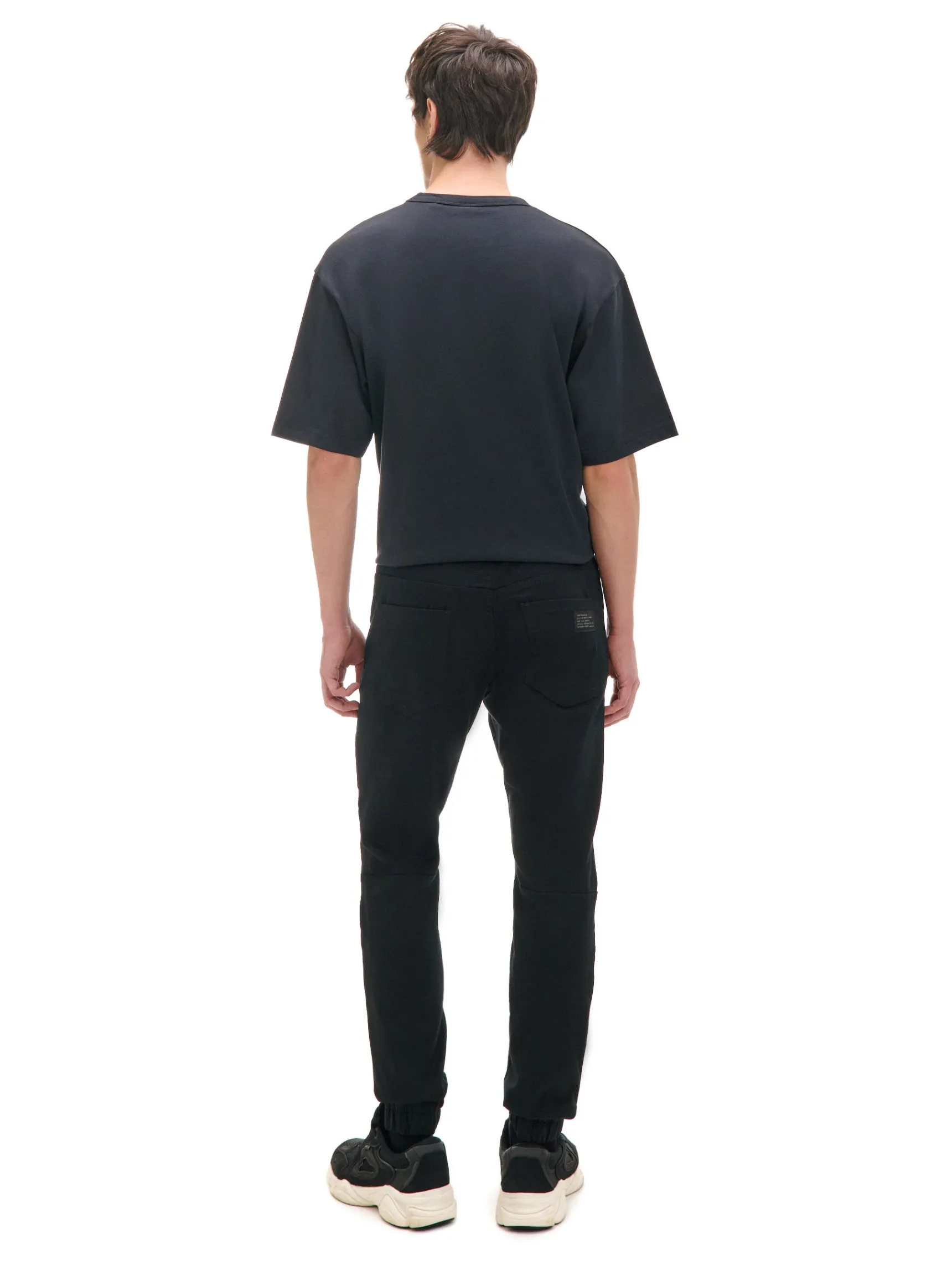 Hot Cropp Czarne joggery z kieszeniami cargo czarny