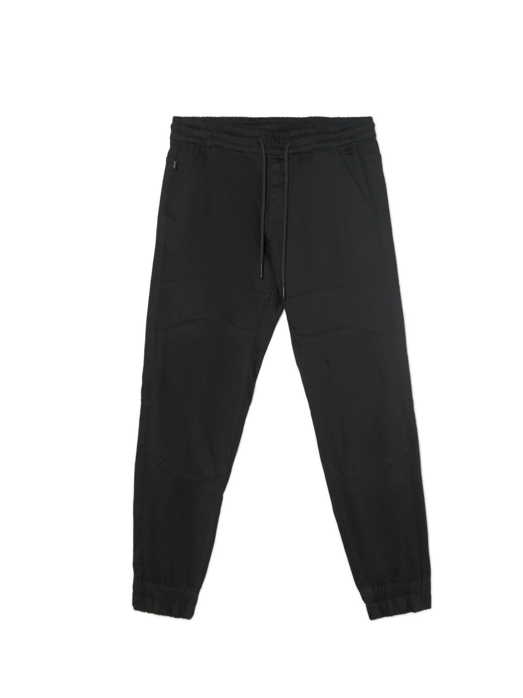 Hot Cropp Czarne joggery z kieszeniami cargo czarny