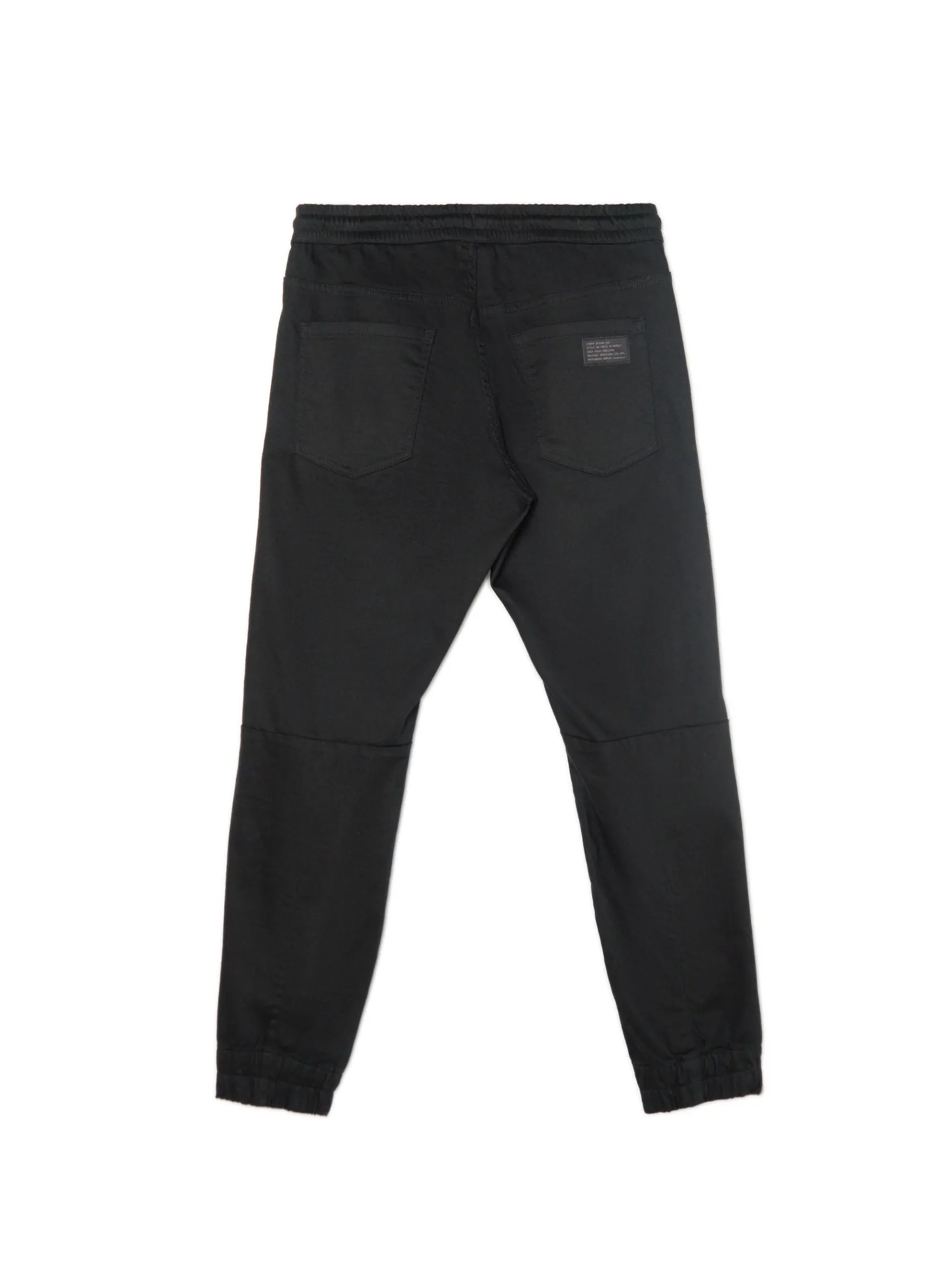 Hot Cropp Czarne joggery z kieszeniami cargo czarny