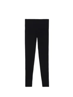 Clearance Cropp Czarne prążkowane legginsy czarny