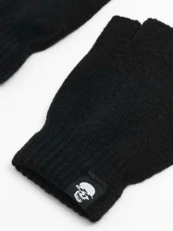 Outlet Cropp Czarne rękawiczki mitenki czarny