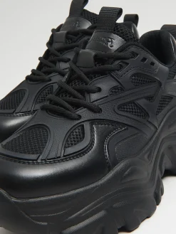 Clearance Cropp Czarne sneakersy chunky czarny