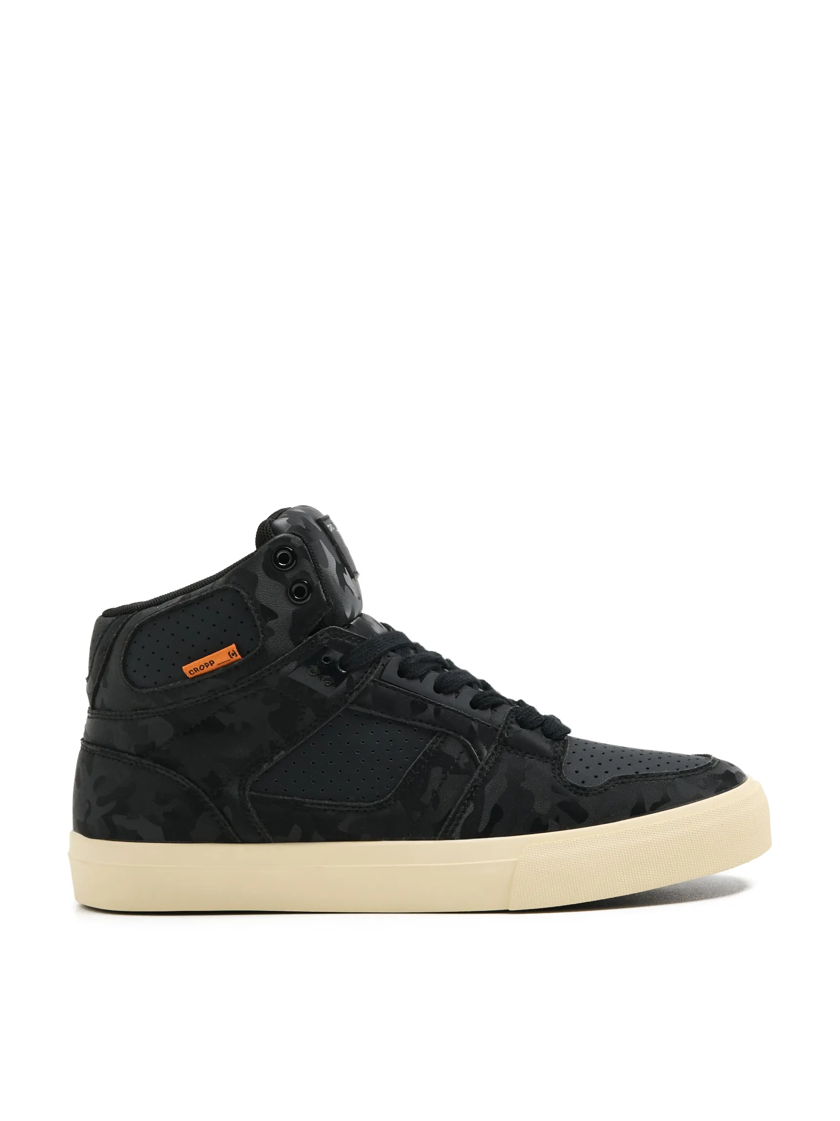 Sale Cropp Czarne sneakersy z wysoką cholewką czarny