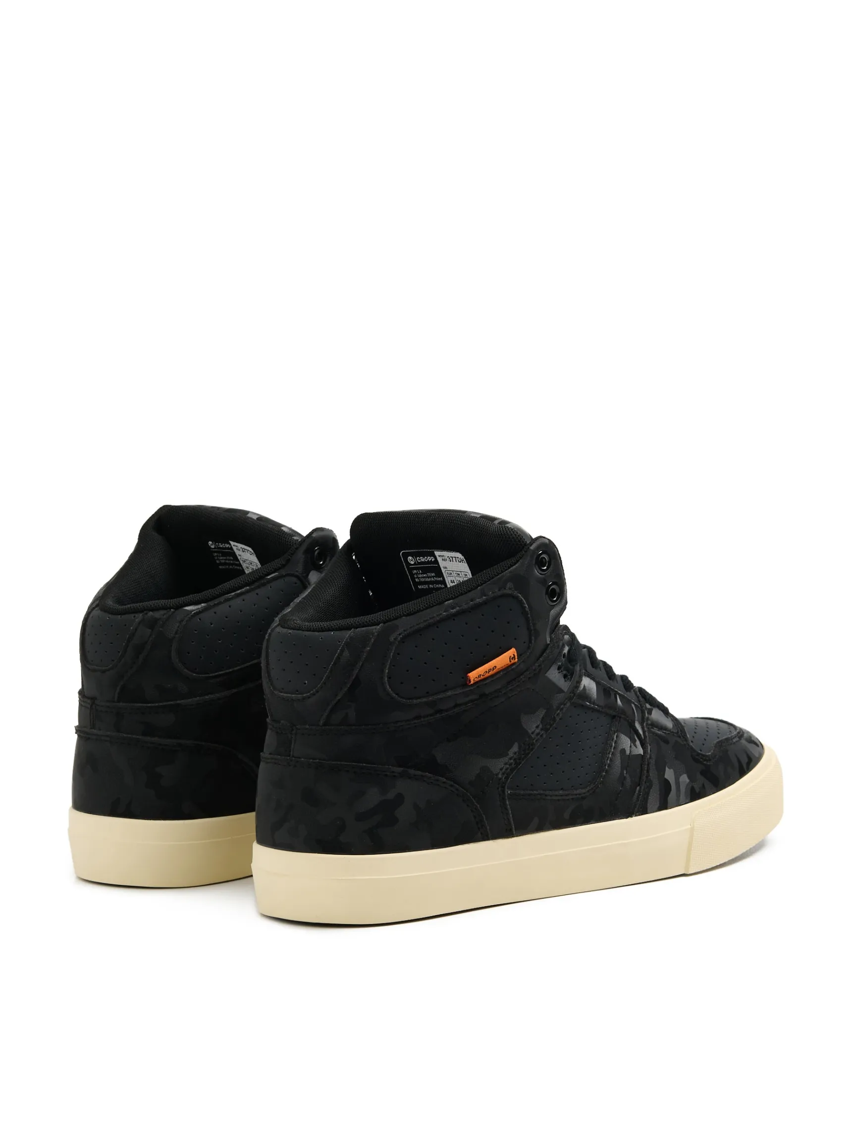 Sale Cropp Czarne sneakersy z wysoką cholewką czarny
