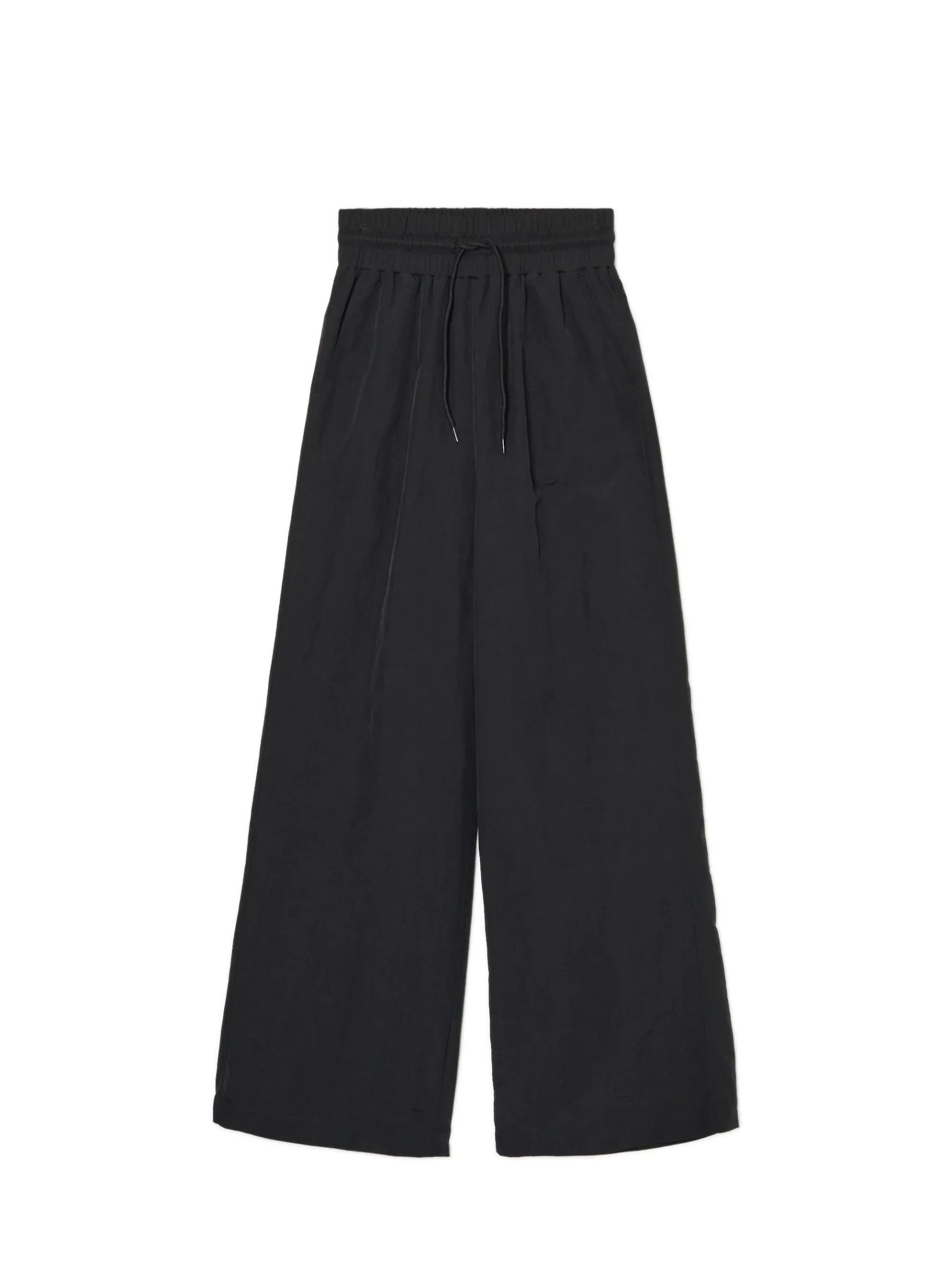 Sale Cropp Czarne spodnie baggy z wysokim stanem czarny