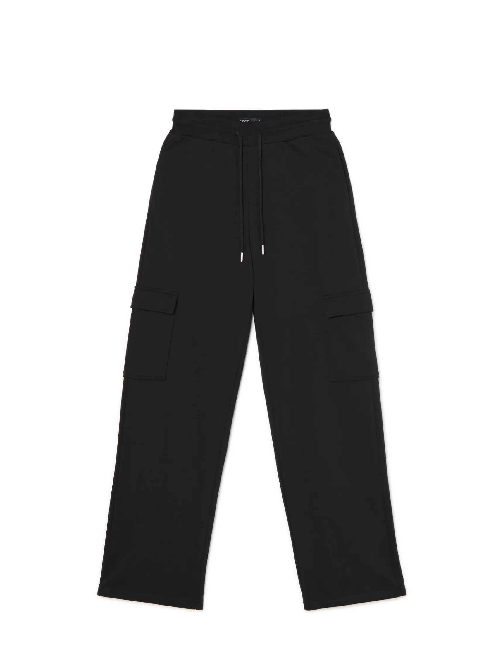 Sale Cropp Czarne spodnie dresowe czarny