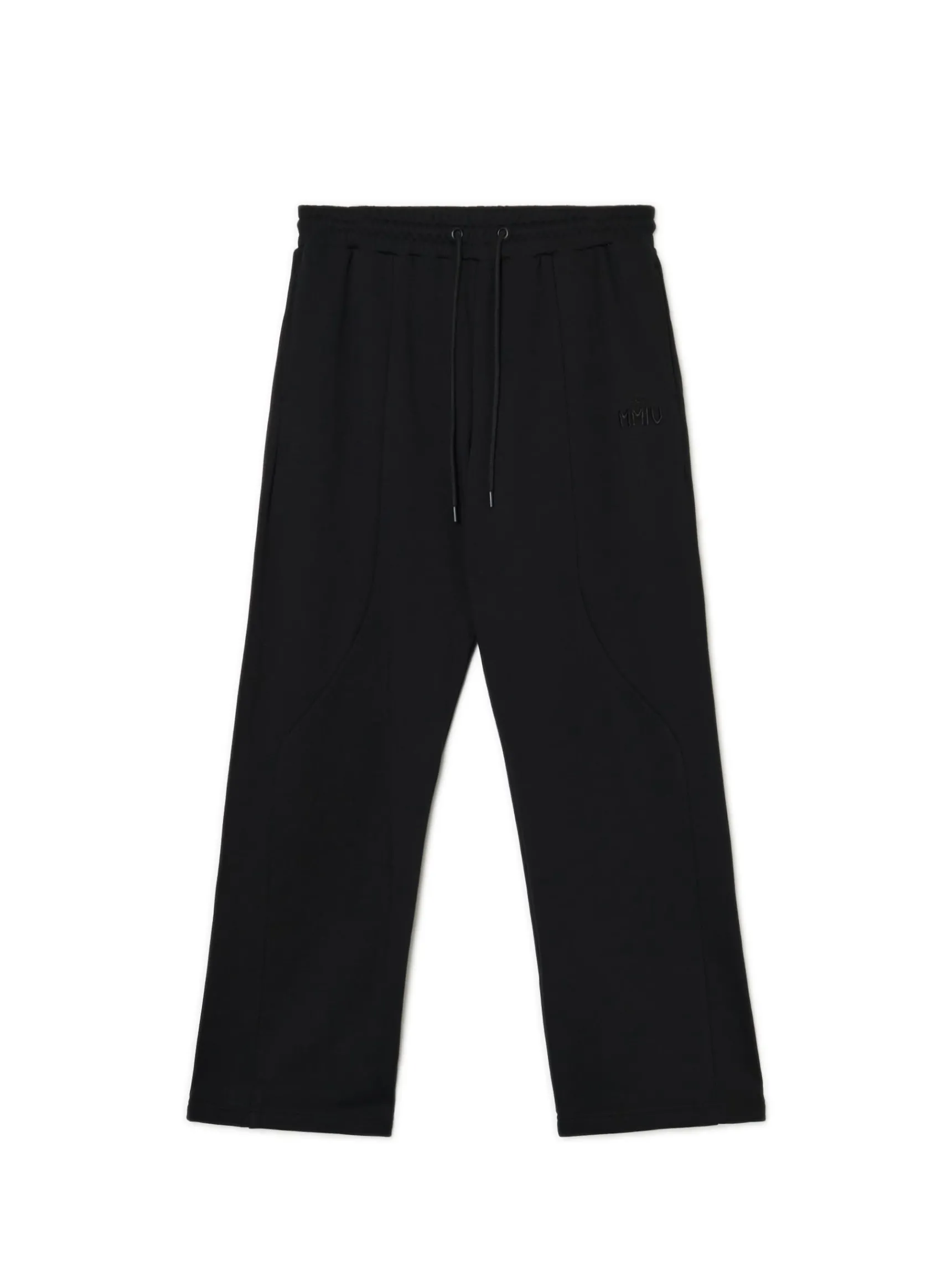 Hot Cropp Czarne spodnie dresowe z zatrzaskami czarny