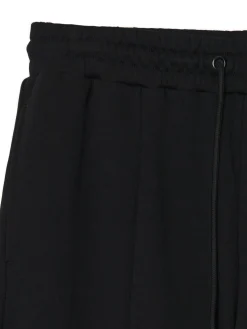 Hot Cropp Czarne spodnie dresowe z zatrzaskami czarny