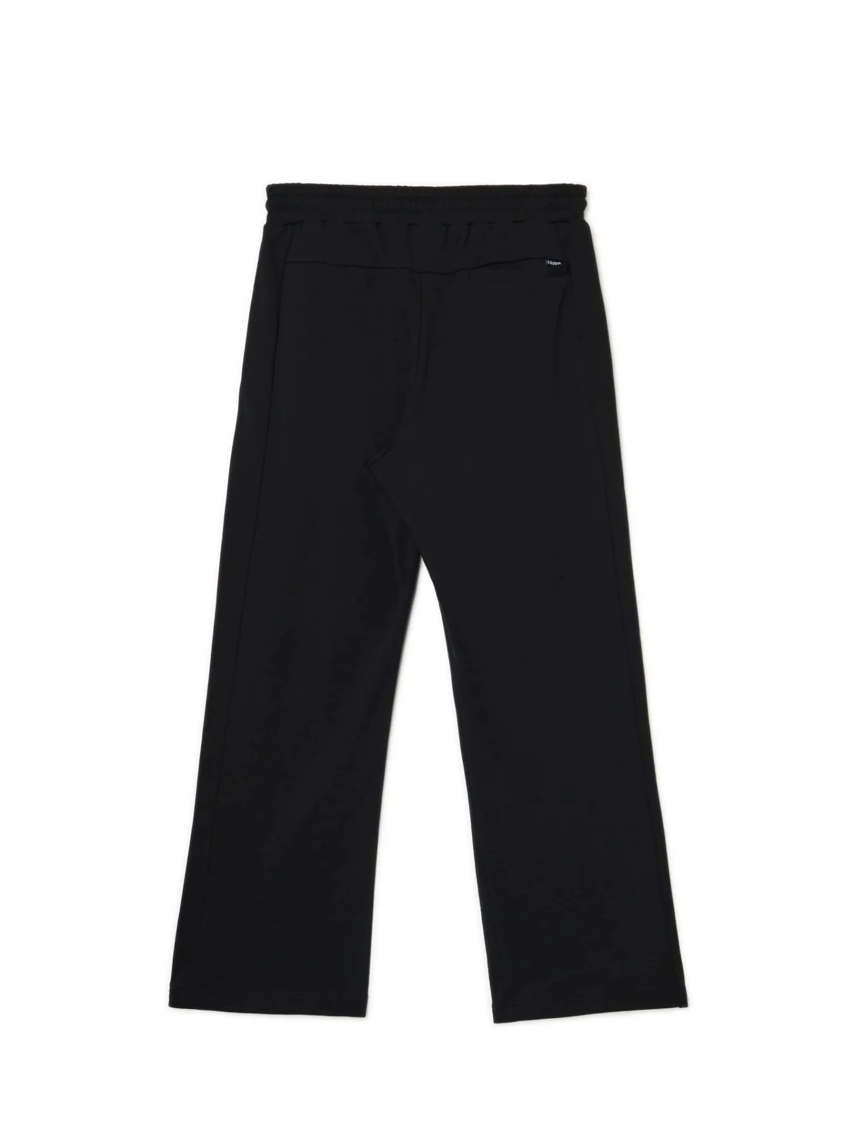 Hot Cropp Czarne spodnie dresowe z zatrzaskami czarny