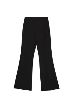 Fashion Cropp Czarne spodnie flare w kant czarny