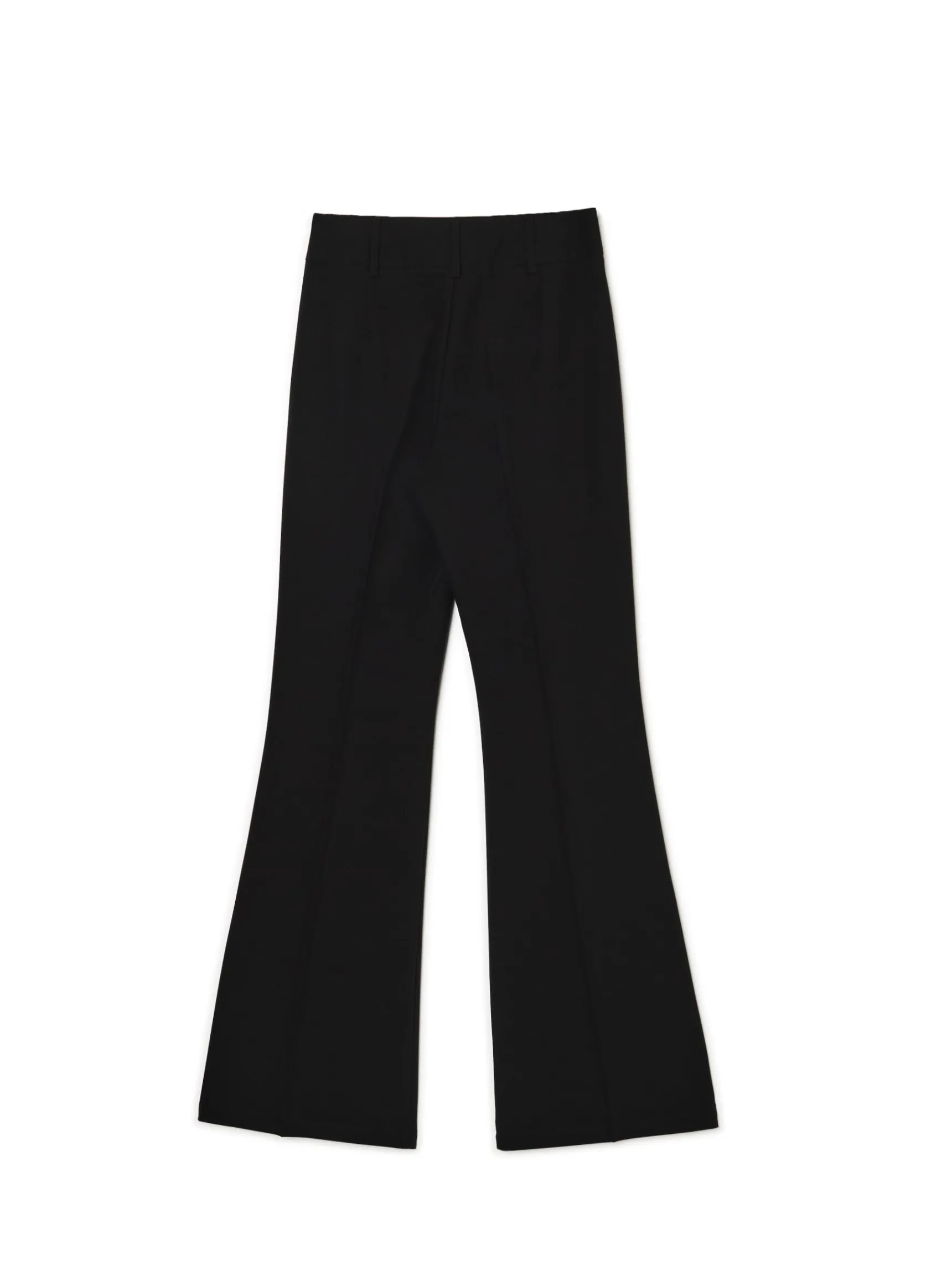 Fashion Cropp Czarne spodnie flare w kant czarny