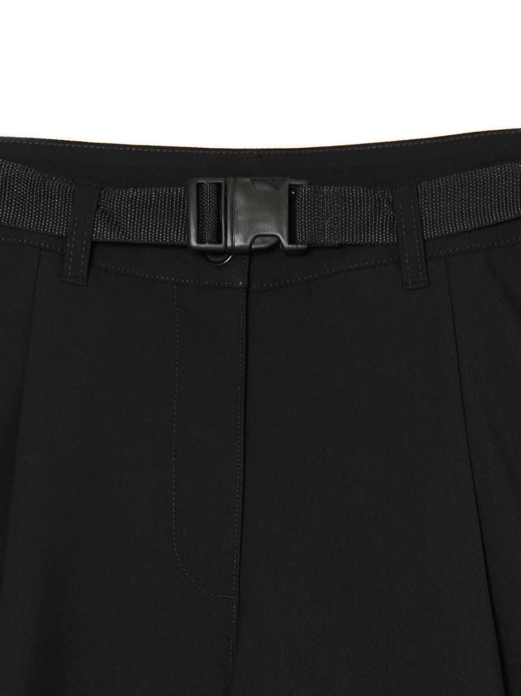 Fashion Cropp Czarne spodnie kuloty z wiskozą czarny