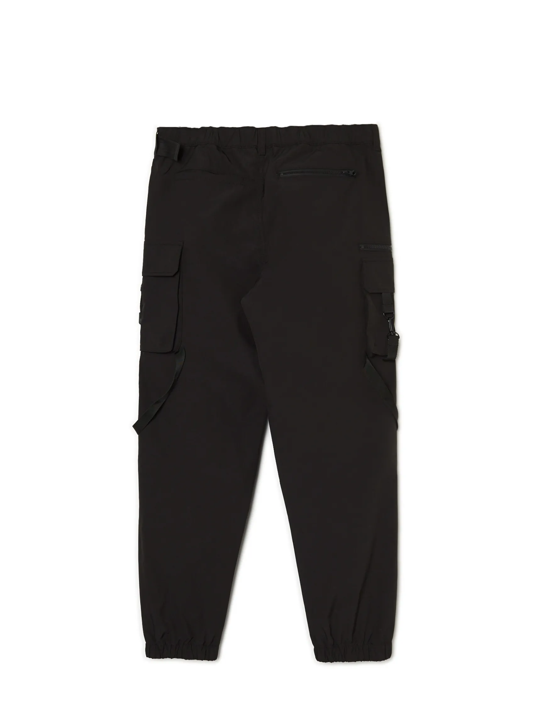 Outlet Cropp Czarne spodnie loose z paskiem czarny