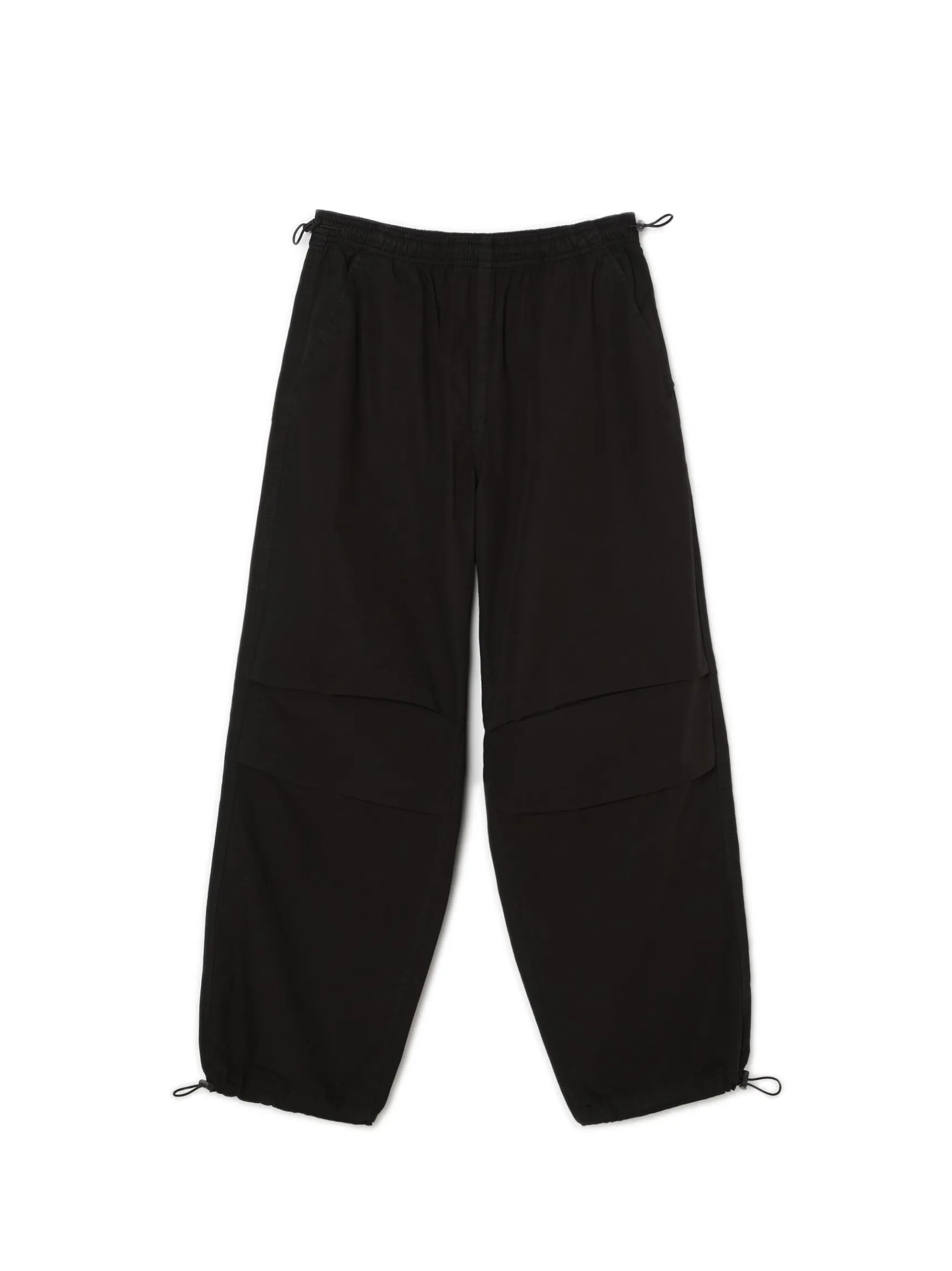 Online Cropp Czarne spodnie parachute czarny