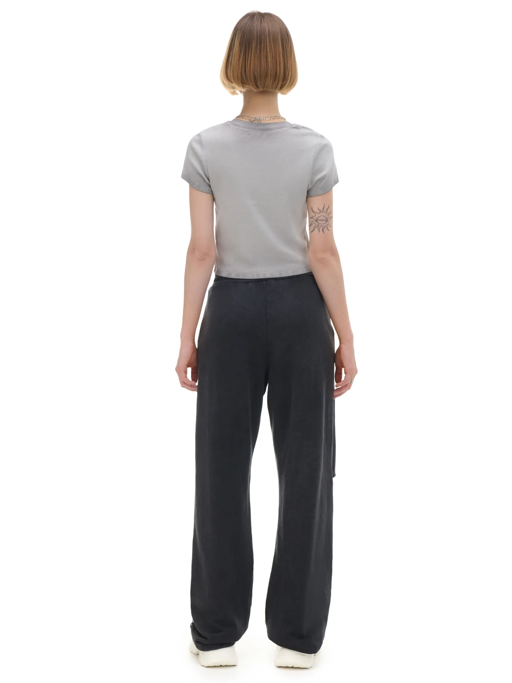 Best Cropp Czarne spodnie parachute czarny