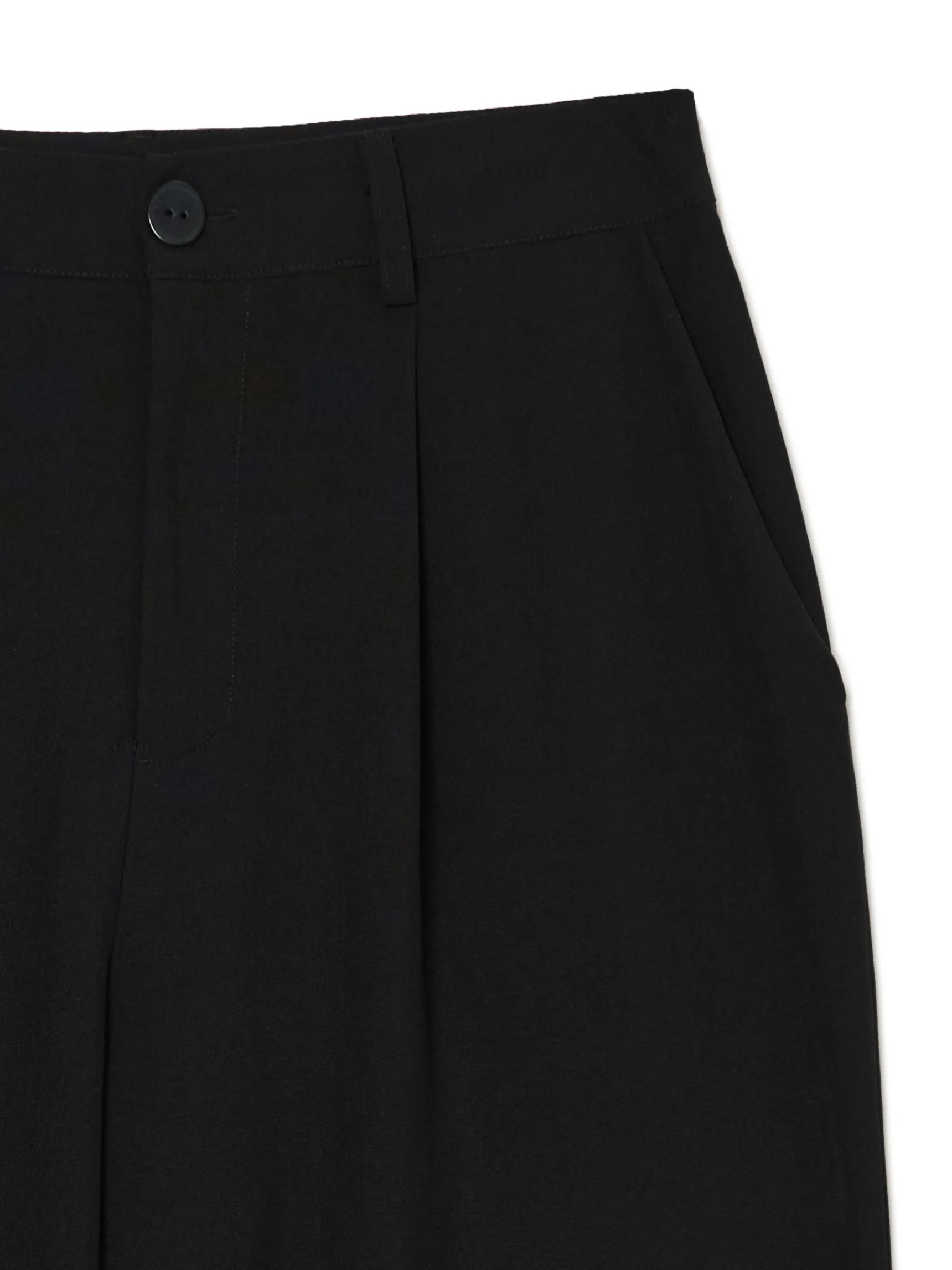 Outlet Cropp Czarne spodnie w paski czarny