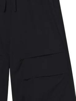 Sale Cropp Czarne spodnie wide leg czarny