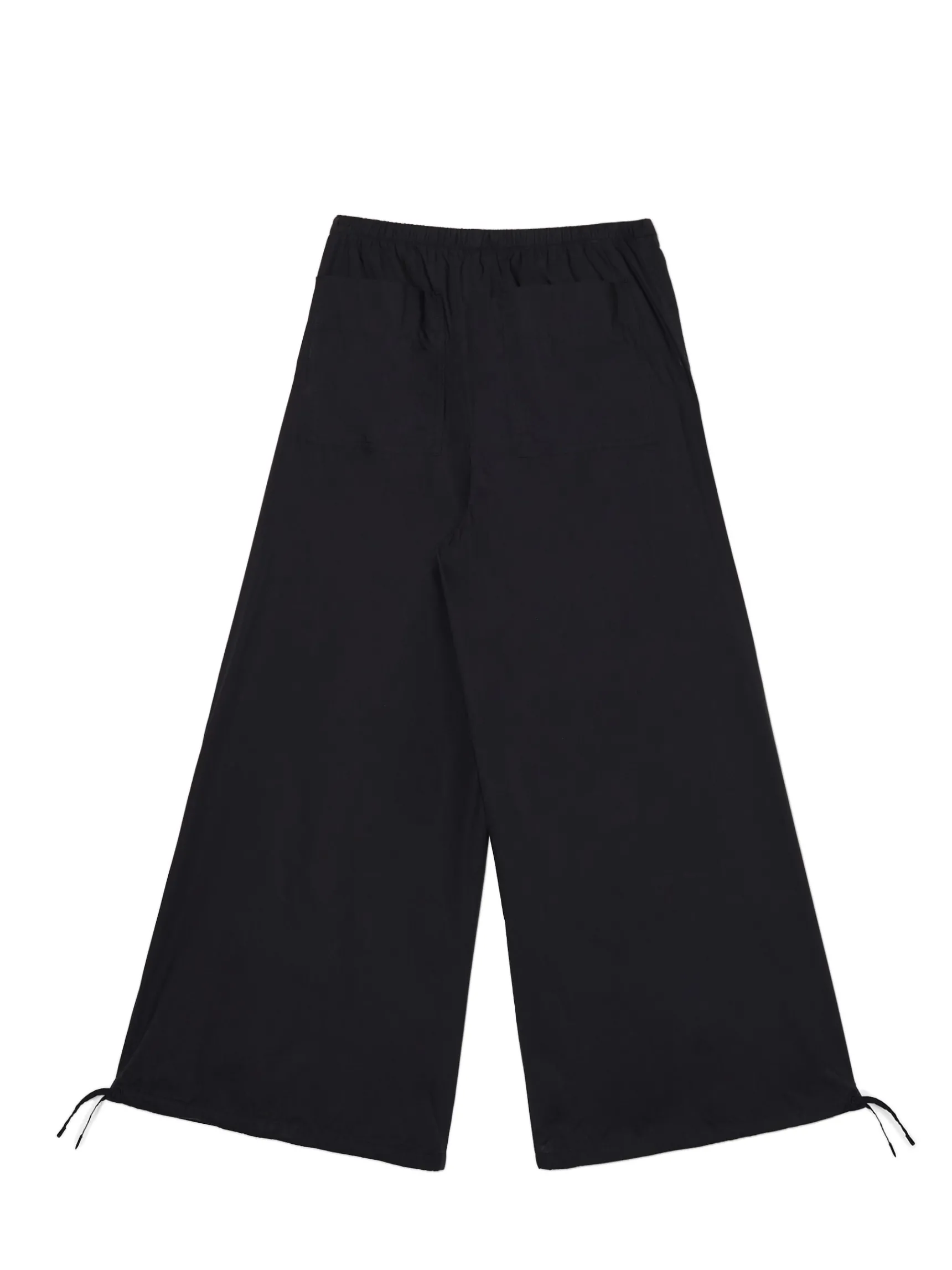 Sale Cropp Czarne spodnie wide leg czarny