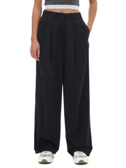 Discount Cropp Czarne spodnie wide leg czarny