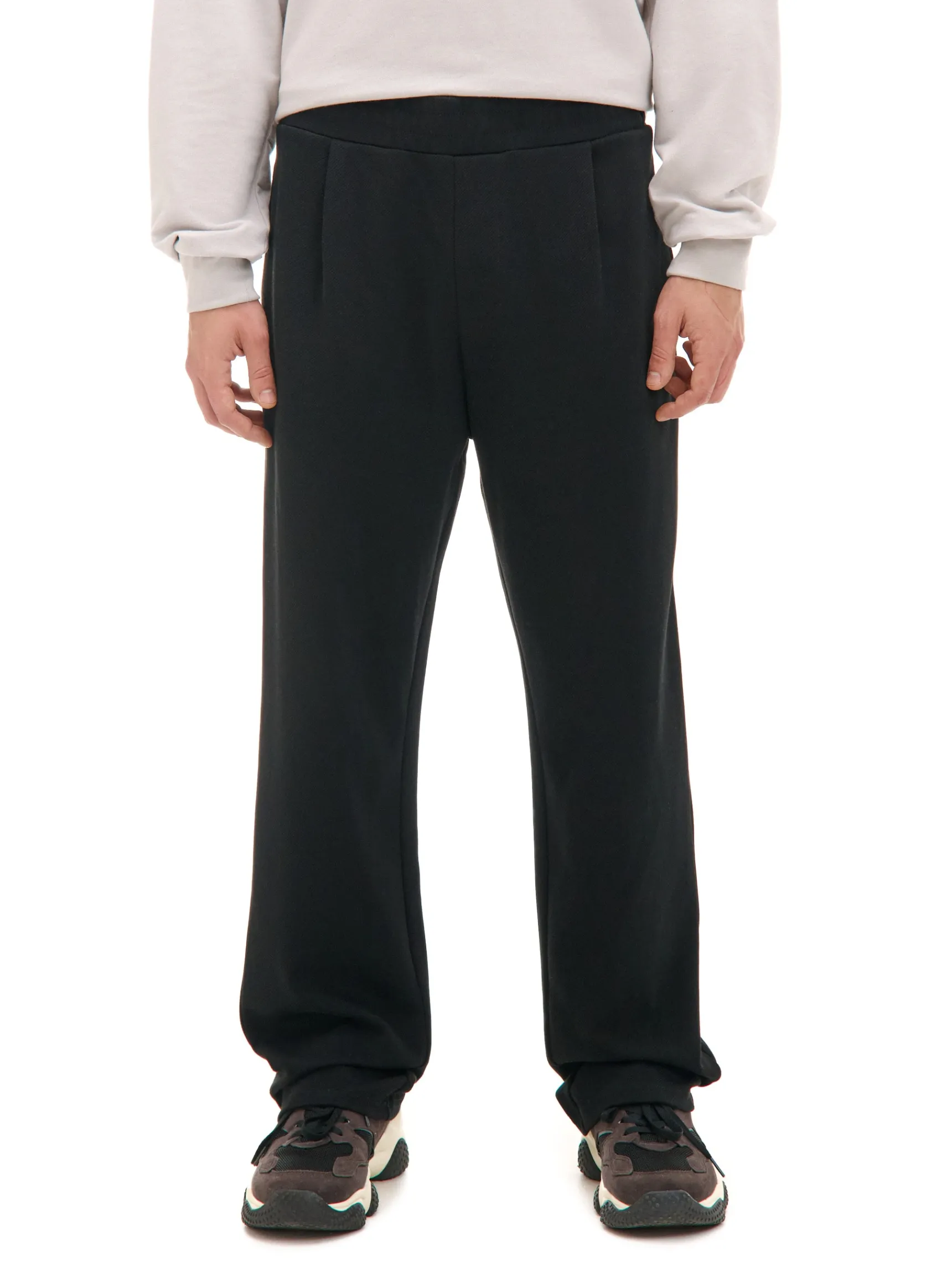 Fashion Cropp Czarne spodnie z dżerseju czarny