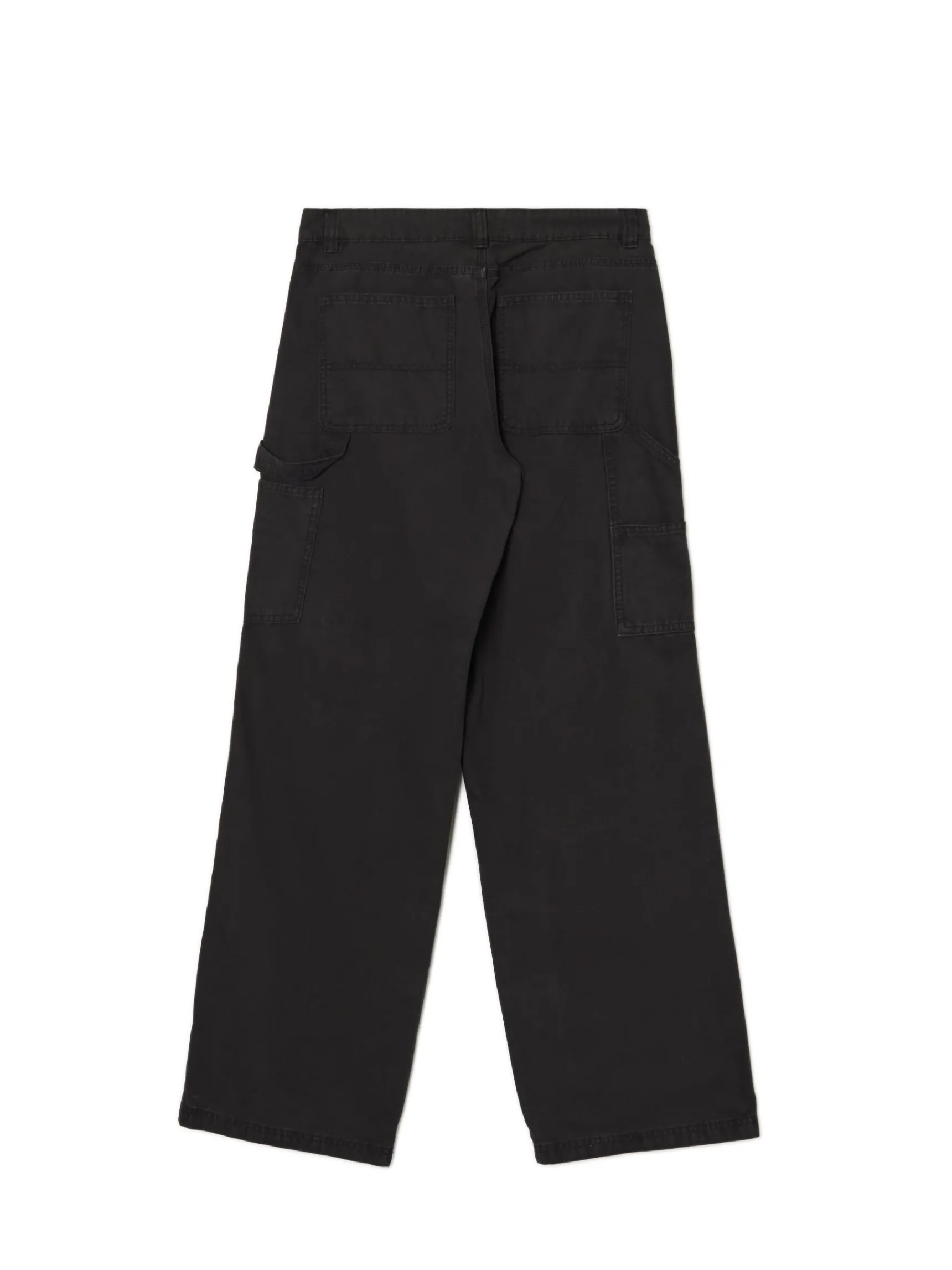 New Cropp Czarne spodnie z wieloma kieszeniami czarny