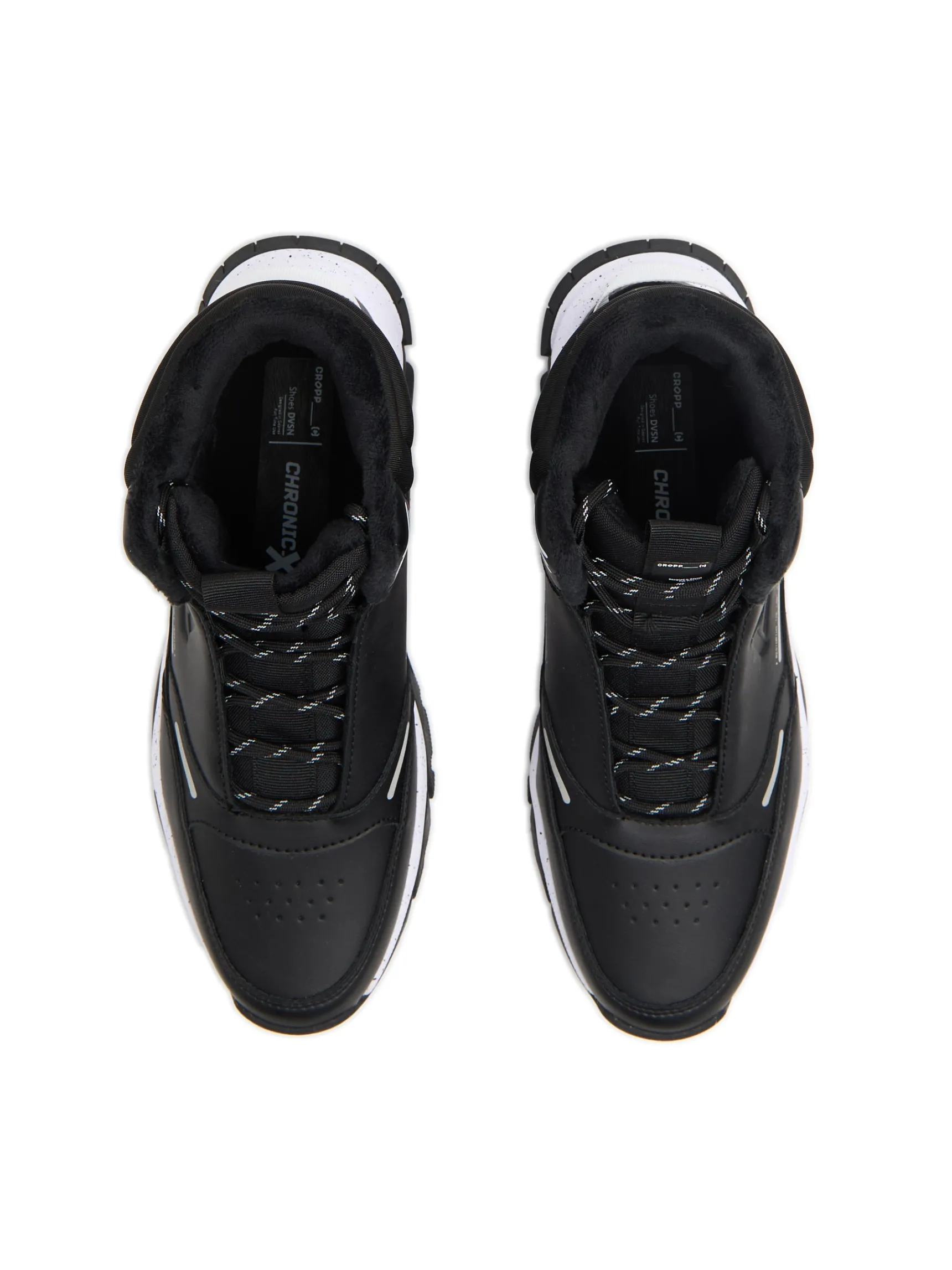 Fashion Cropp Czarne wysokie sneakersy na zimę czarny
