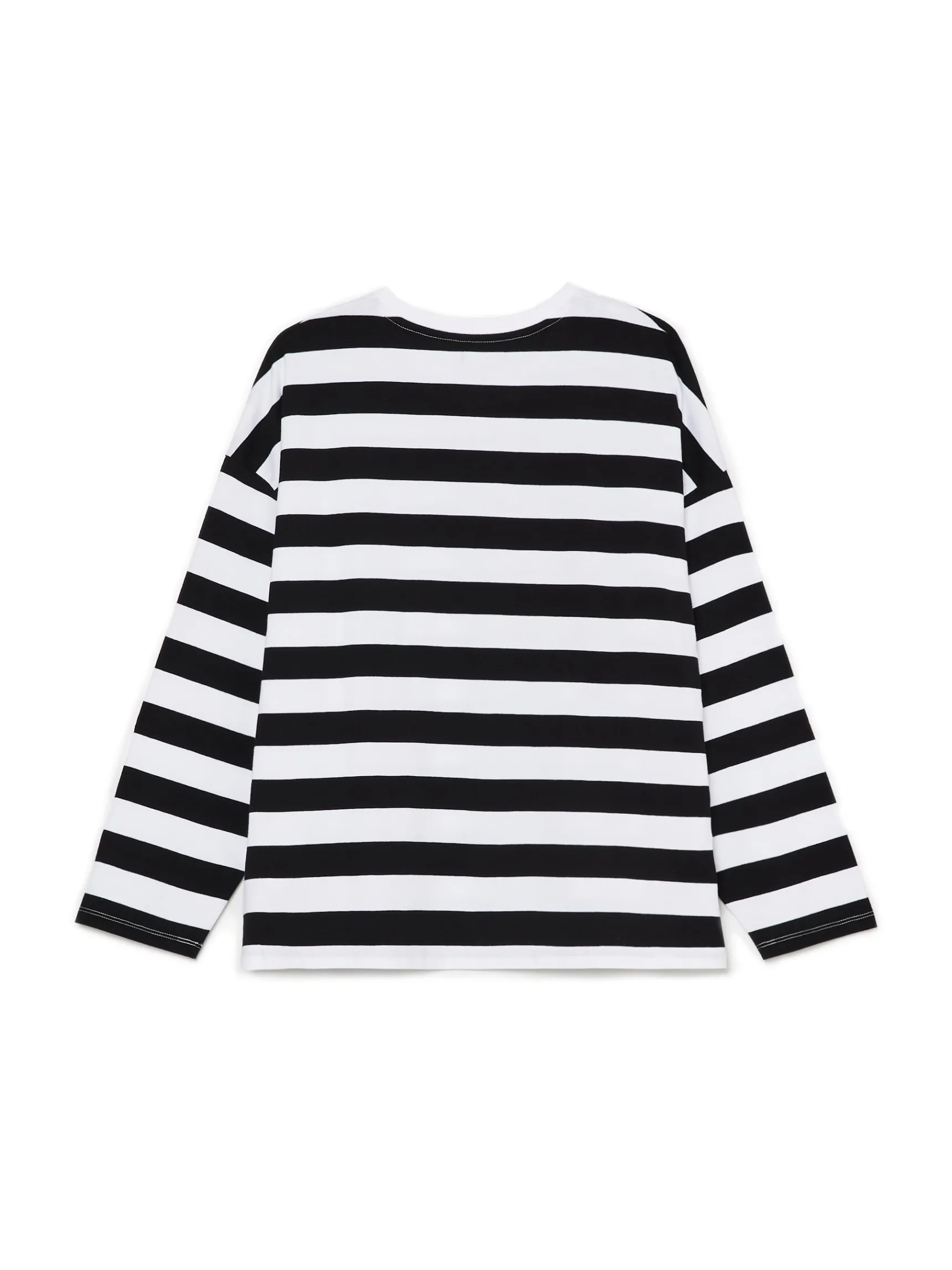 Online Cropp Czarno-biała bluzka w paski UNISEX wielobarwny