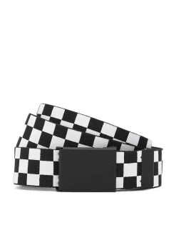 Online Cropp Czarno- pasek do spodni biały