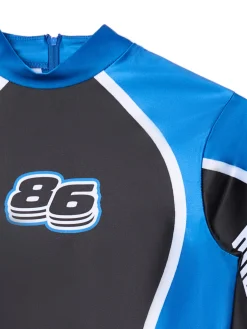 Hot Cropp Czarno-niebieska koszulka longsleeve Baltic Games wielobarwny