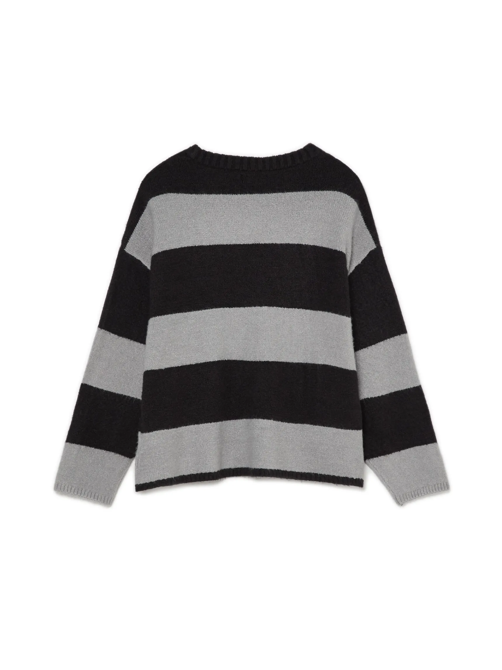 Discount Cropp Czarno-szary sweter w paski czarny