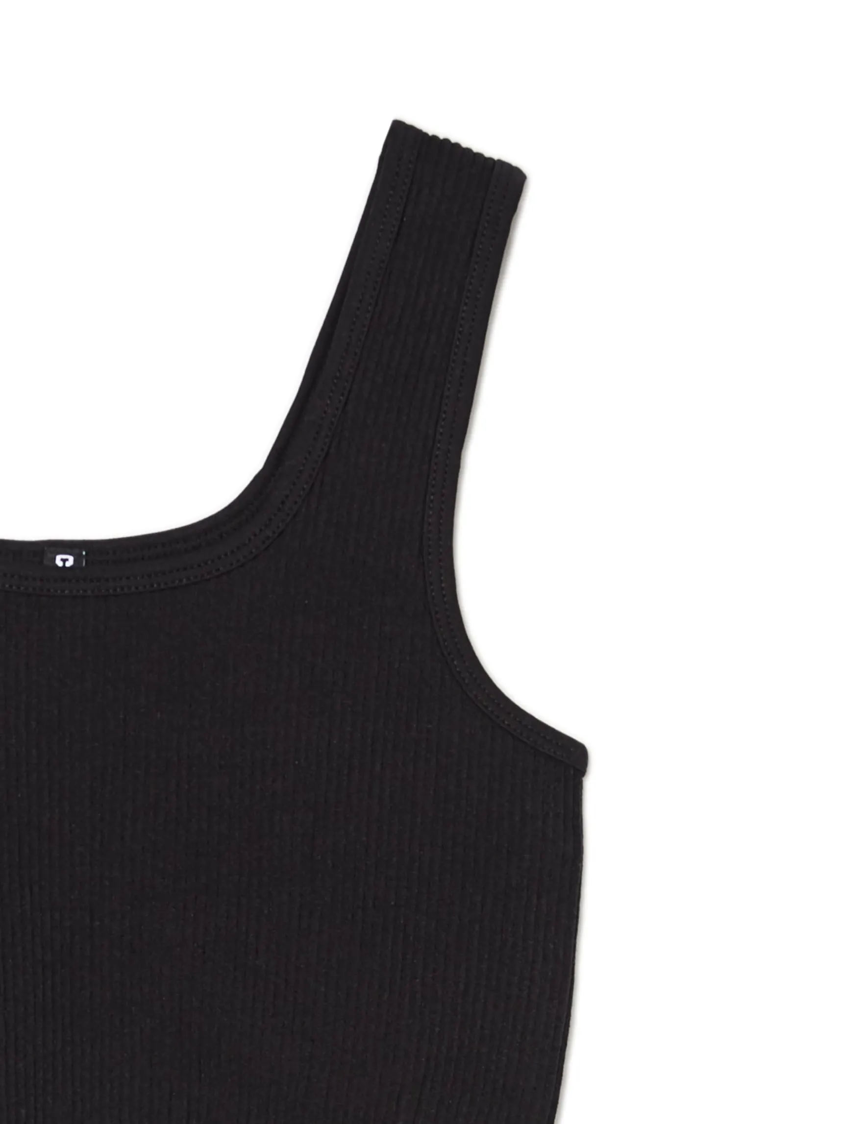 Best Cropp crop top na ramiączkach czarny