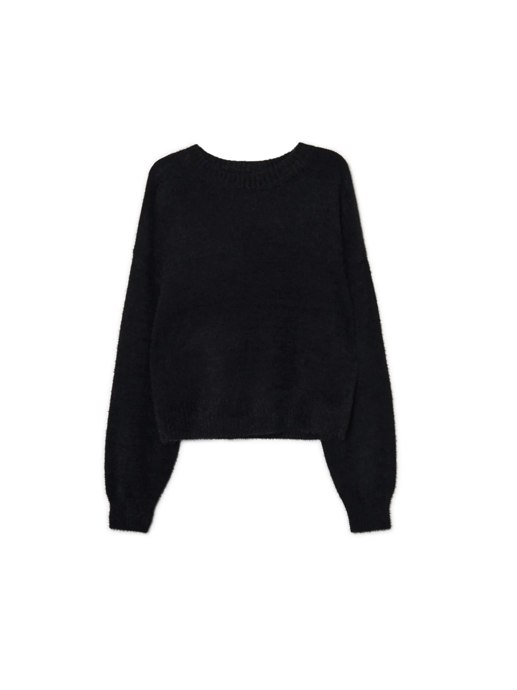 Discount Cropp gładki sweter czarny