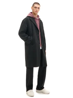 Fashion Cropp klasyczny płaszcz czarny
