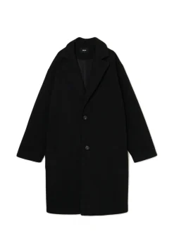 Fashion Cropp klasyczny płaszcz czarny