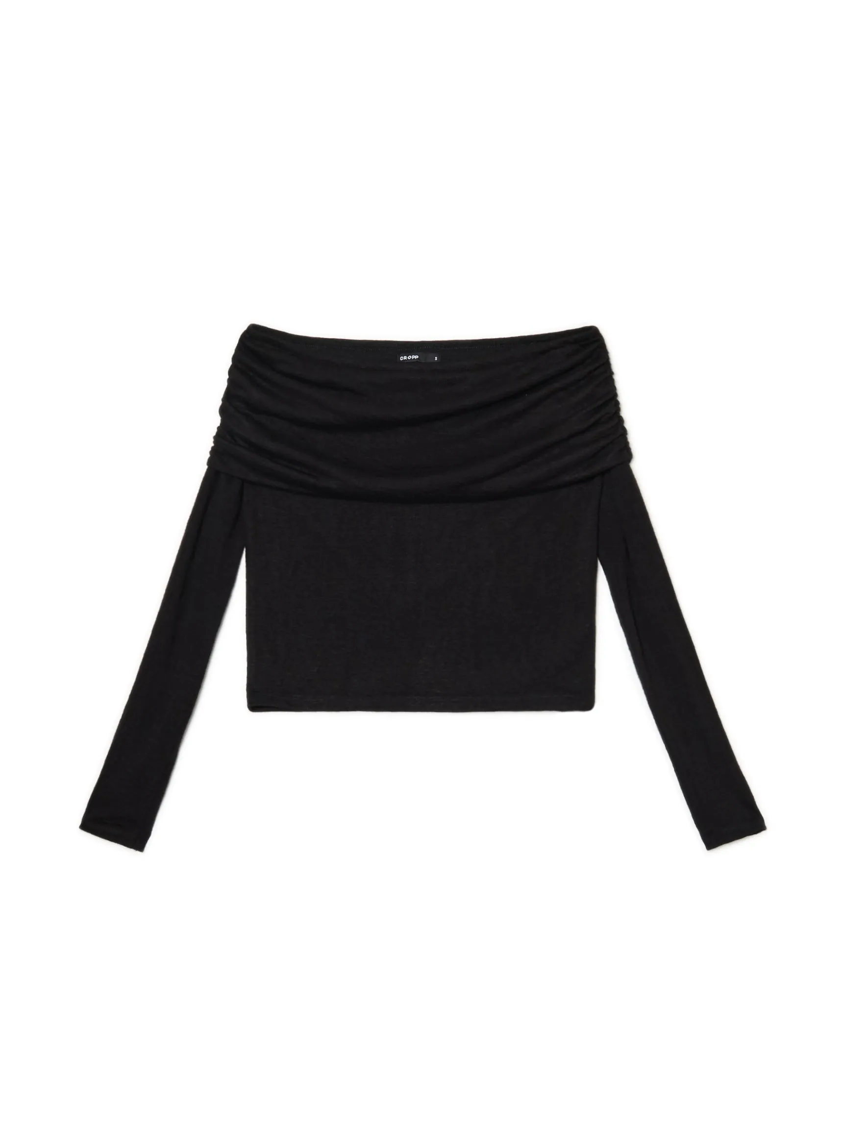 Sale Cropp sweter typu carmen czarny