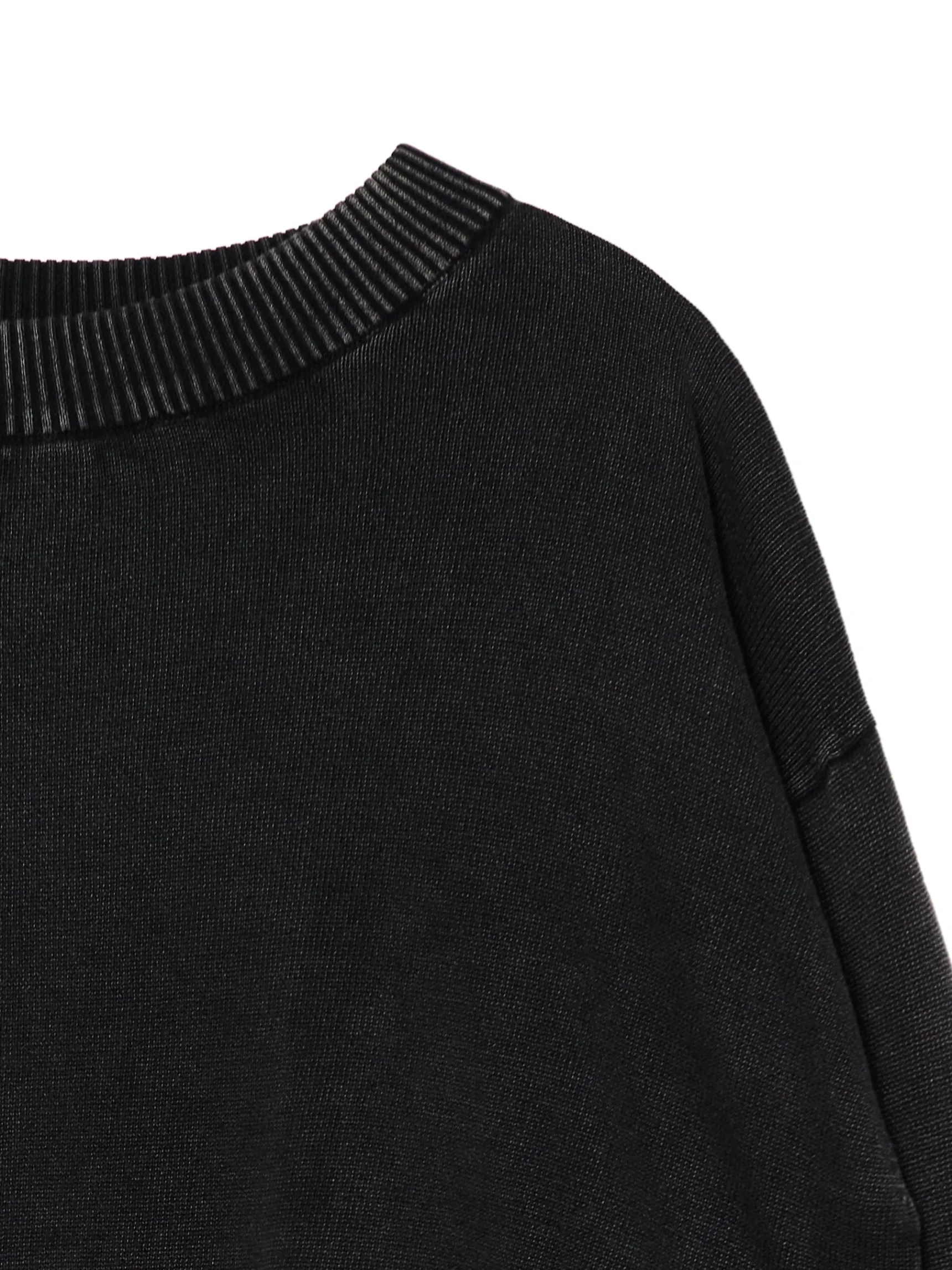 Discount Cropp sweter z efektem sprania czarny