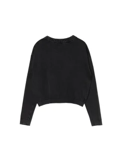 Discount Cropp sweter z efektem sprania czarny