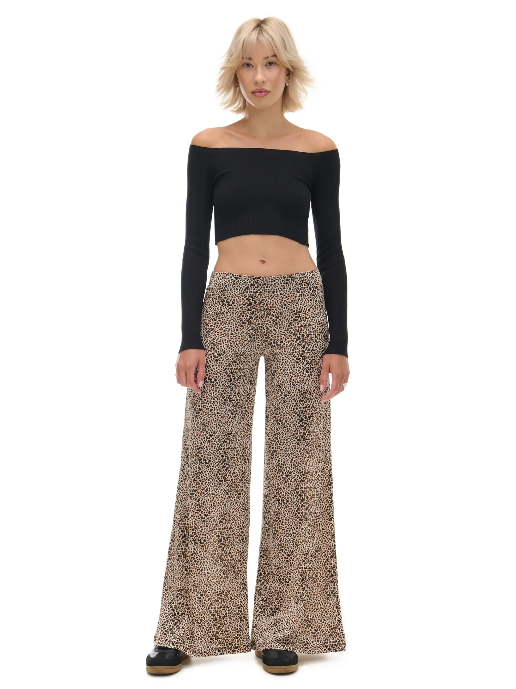 Hot Cropp sweter z odkrytymi ramionami czarny
