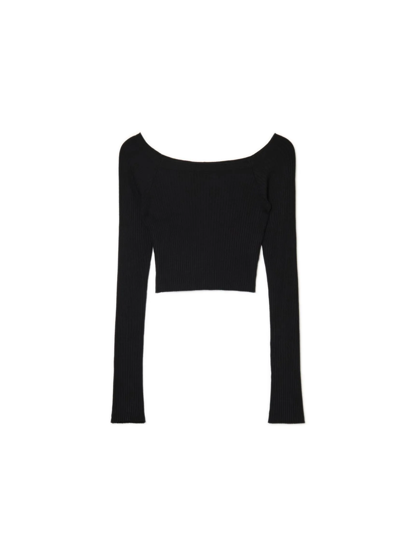 Hot Cropp sweter z odkrytymi ramionami czarny