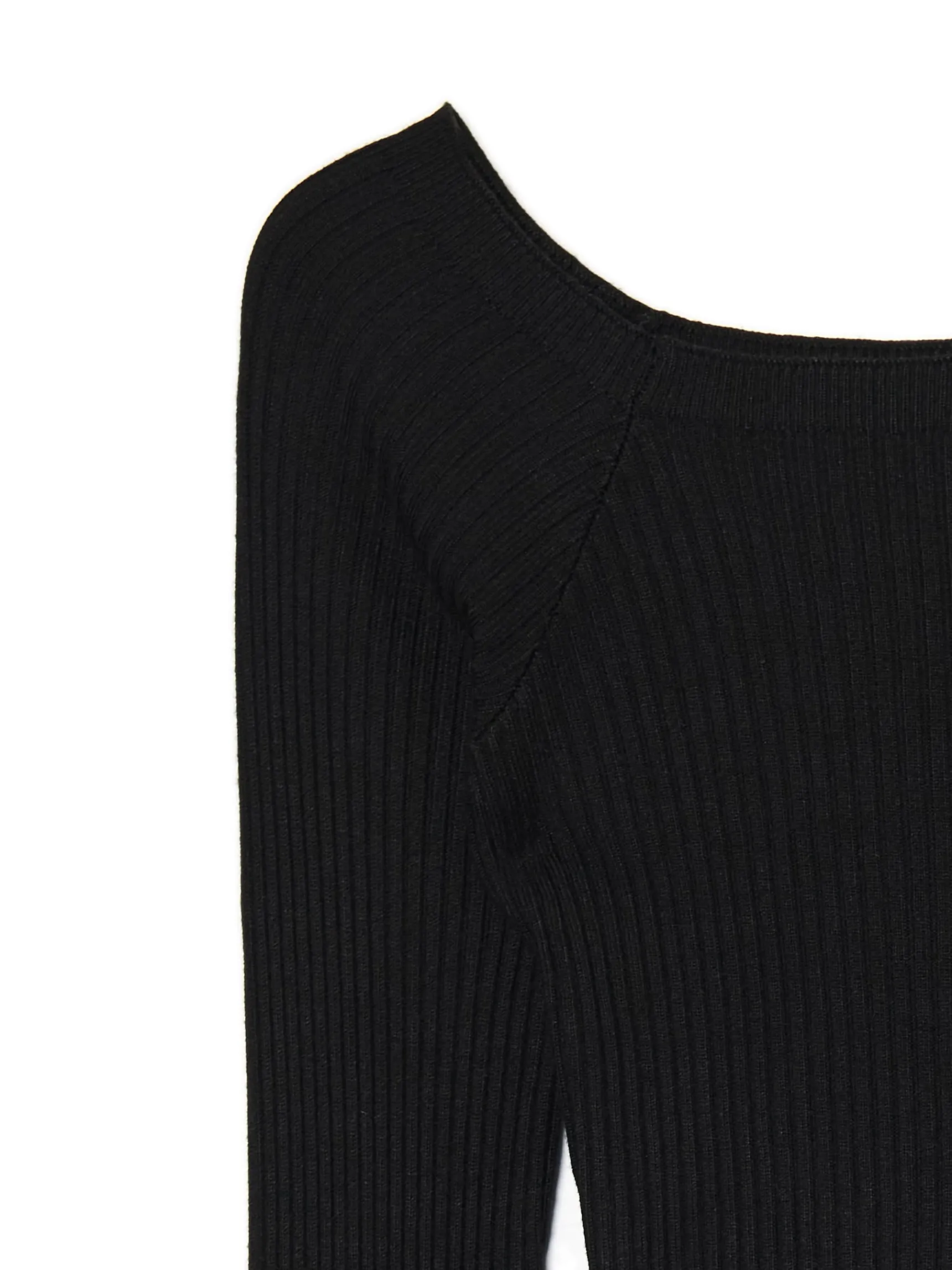 Hot Cropp sweter z odkrytymi ramionami czarny