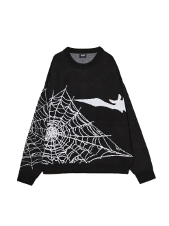 Clearance Cropp sweter z pająkiem czarny
