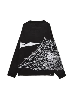 Clearance Cropp sweter z pająkiem czarny