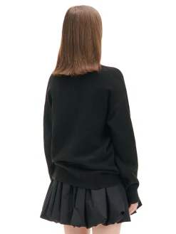 Clearance Cropp sweter ze agrafką czarny